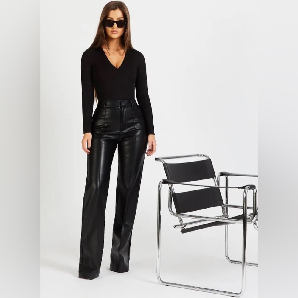 BOA Vegan Leather Wide Leg Pants